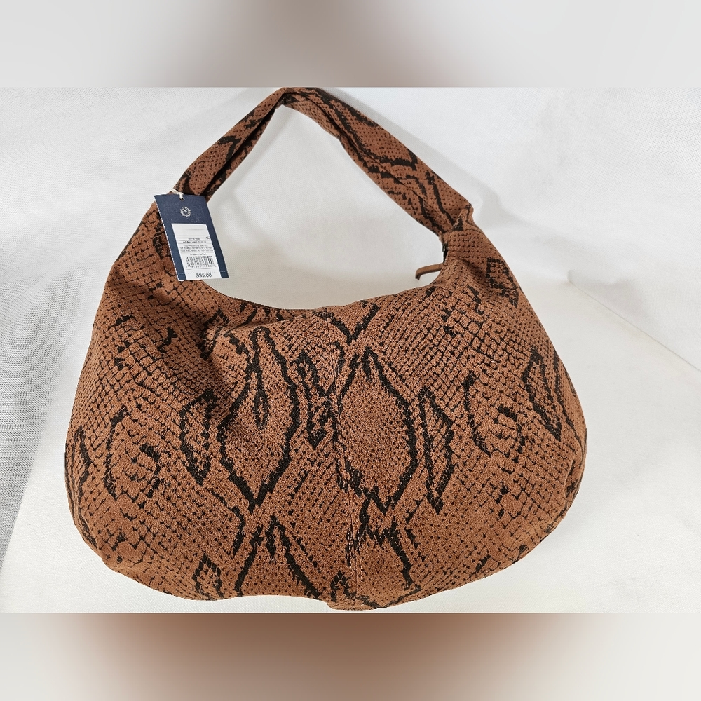 Universal Thread  Cognac Snake Tote NWT